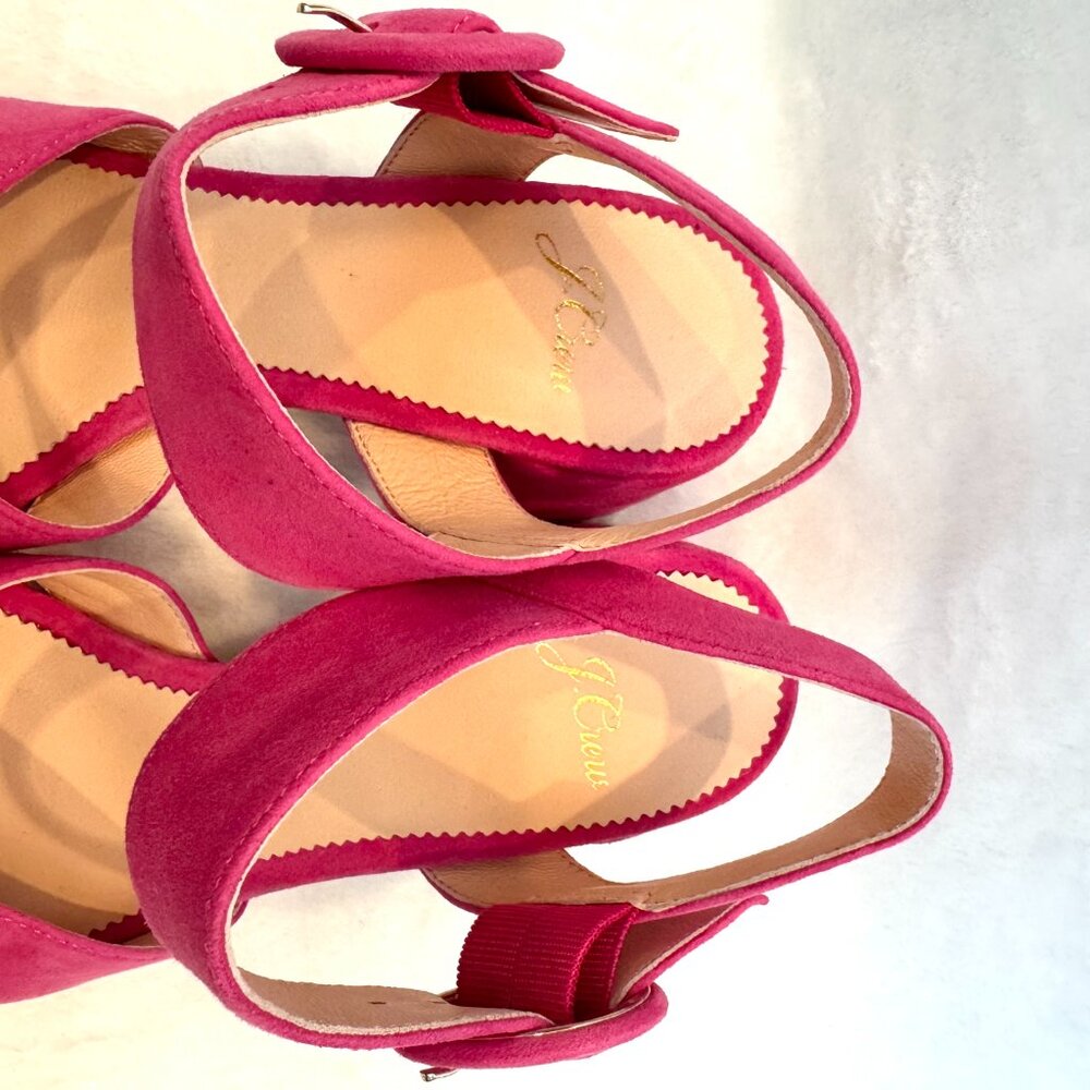J. Crew Pink Suede Penny Sandals NWOT - Picture 6 of 7